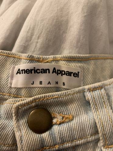 American Apparel Light Wash Jean Shorts