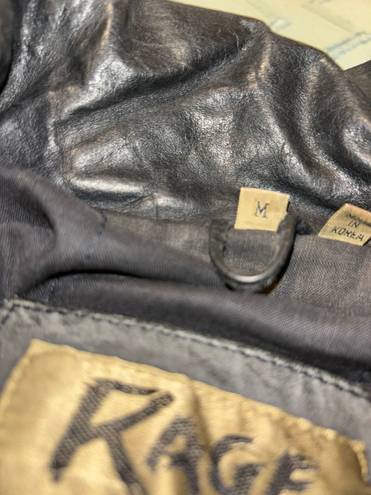 Rage Leather Jacket Black Size M