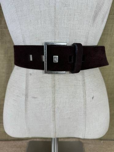 Calvin Klein Vintage  Chocolate Brown Suede Leather Belt M 29-33 Inches