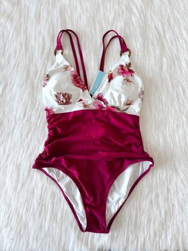 Cupshe NWT  V Neck Floral One Piece Swimsuit