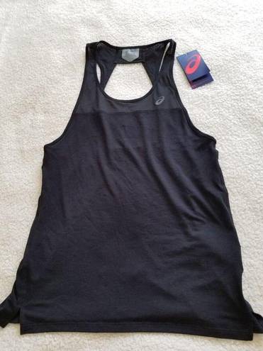ASICS  Women Tank Top Loose Strappy Moisture Wick Quick Dry Black Size Small
