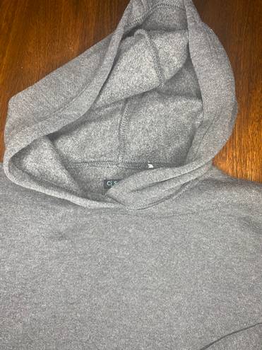 Ci Sono Cropped Hoodie Charcoal Gray