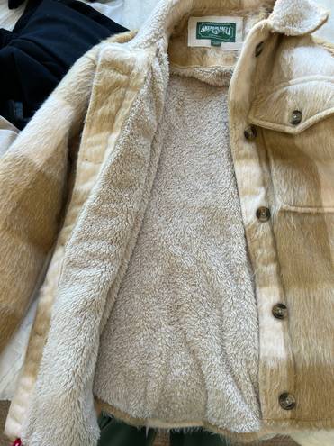 American Eagle Flannel Sherpa Jacket