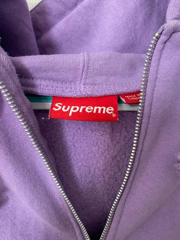 Supreme World Famous Zip Up Hooded Sweatshirt Violet