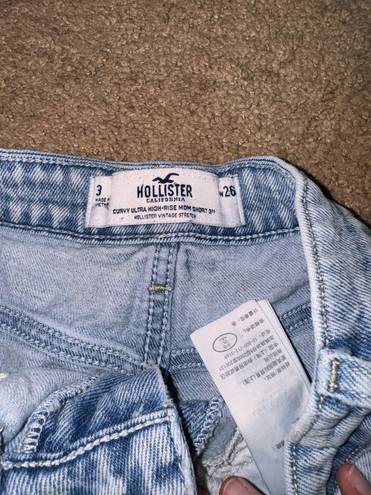 Hollister High Rise Distressed Mom Shorts