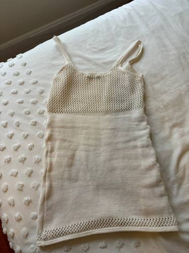 ZARA White Knit Crochet Mini Dress