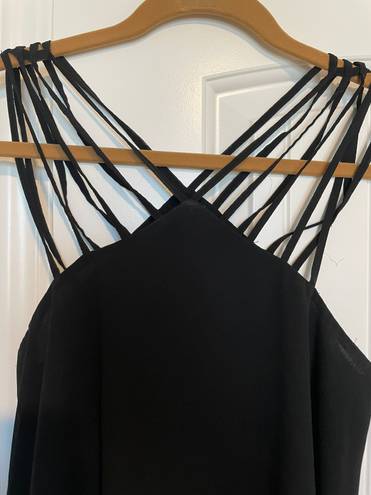 ANGL Black  strappy flowy tank top