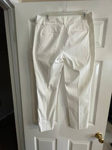 The Loft White Curvy Ankle Pants