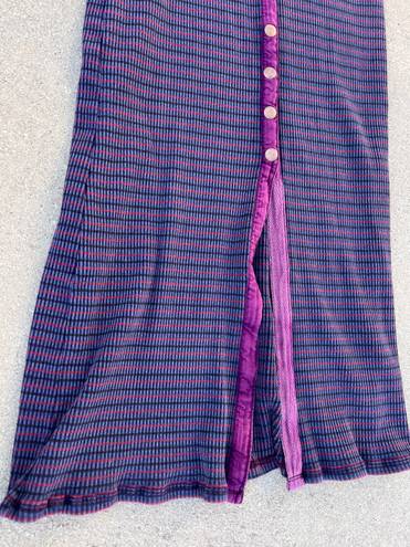 Free People Purple Striped Maxi Dress