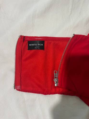 White Fox Boutique White Fox Red Corset Top