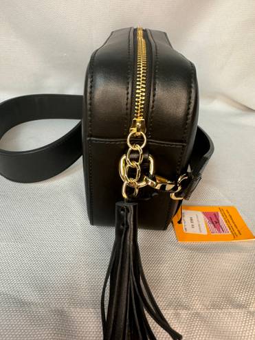 Mario Valentino Valentino By  Babete Tassel Black Leather Shoulder Bag NWT