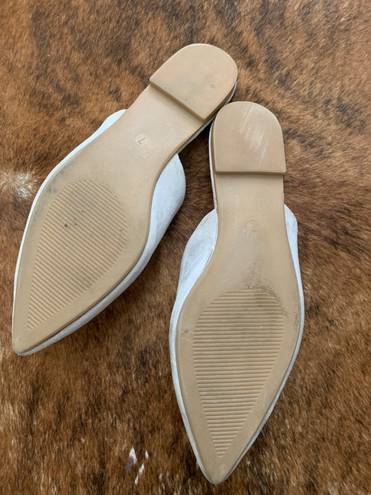 Silvery Gray Mules/Flats Size 7