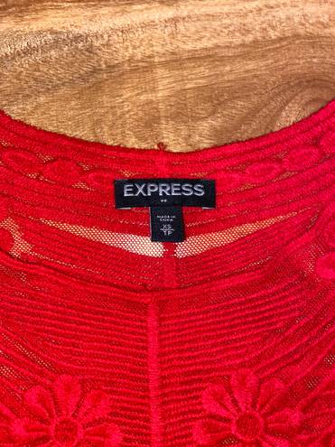 EXPRESS Red Lace Top