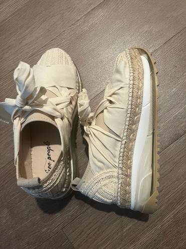 Free People chapmin crochet espadrille sneaker 36