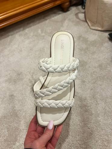 Sincerely Jules White Slip On Sandals