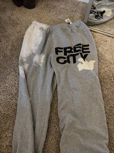 Free City  Grey Tie Dye Sweatpants