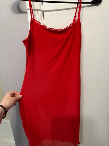 Divided Red Mini dress