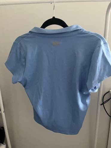 DKNY Blue Athletic Collared Tee