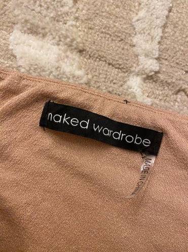 Naked Wardrobe Nude Hourglass Midi Skirt