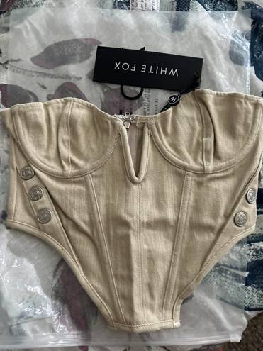 White Fox Bustier Top Size 2