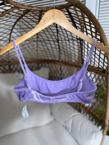 PacSun Eco Lavender Velvet Tank Bikini Top Size Large