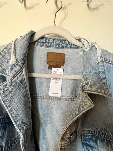 American Eagle Denim Cropped Jean Jacket