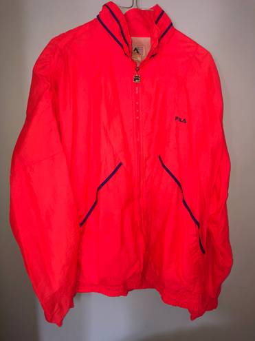 FILA Vintage - Neon Pink Windbreaker Zip Up