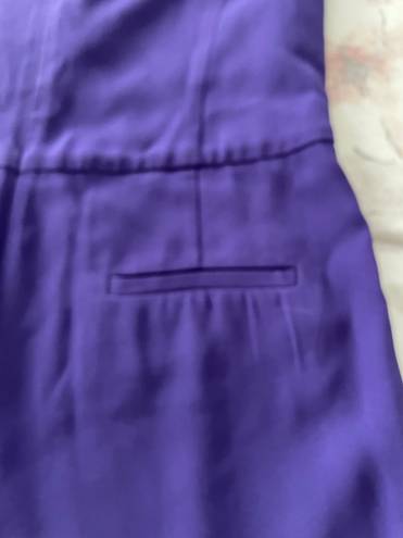 Emporio Armani Purple Acetate Button Cuffs Cap Sleeves Jumpsuit, size 4