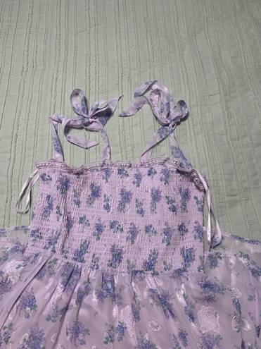 Altar'd State Purple Floral Dress