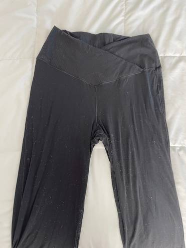 Aerie Offline Black Flare Cross Over Leggings