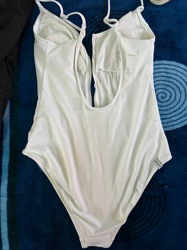 One Piece White Swim Suit