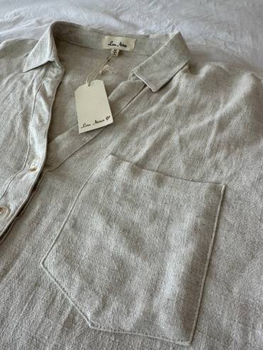 Love Notes Linen Button Down Size M