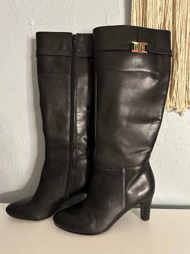 Ralph Lauren Black Knee High Boots