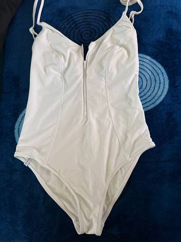 One Piece White Swim Suit