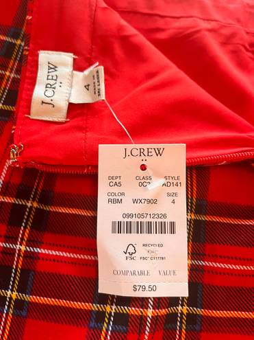 J.Crew Holiday  Plaid Pencil Skirt