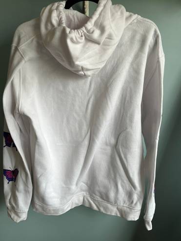 Pretty Little Thing White Butterfly Hoodie