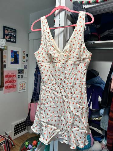 ZARA White Strawberry Dress