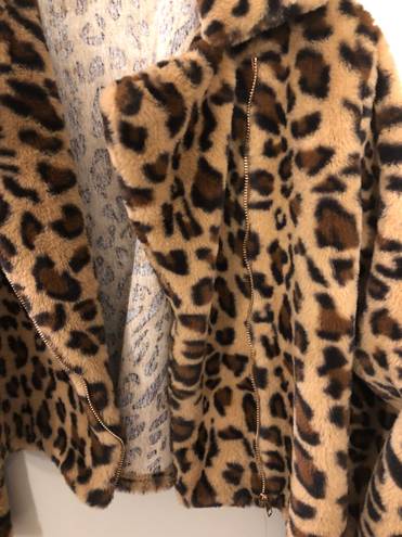 Fuzzy Cheetah Moto Jacket Multi