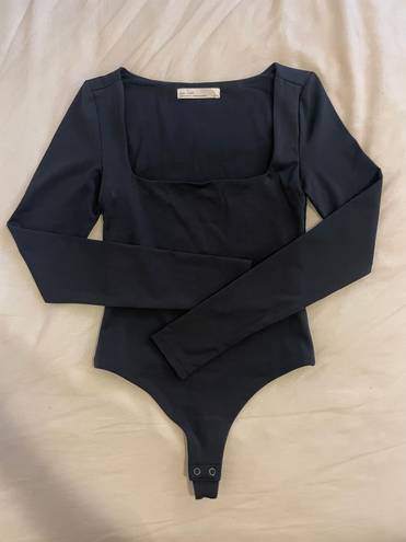 Oak + Fort  Black Square Neck Bodysuit