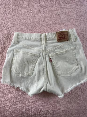 Levi’s White Jean Shorts
