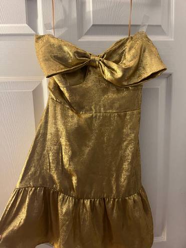 TCEC NWT  Gold Strapless Joy Dress