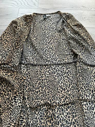 Divided Cheetah Print Cardigan 