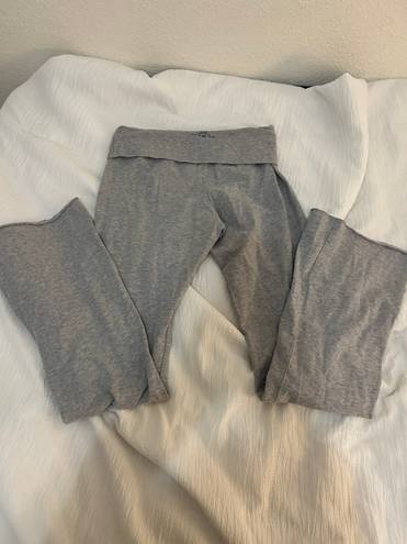 Brandy Melville Grey fold over flare pants