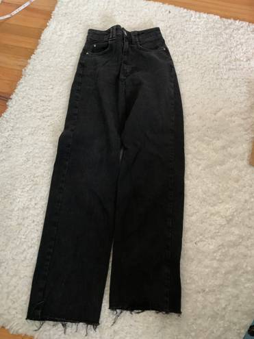 ZARA black wide leg jeans