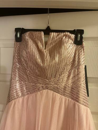 Trixxi Rose gold and blush pink dress