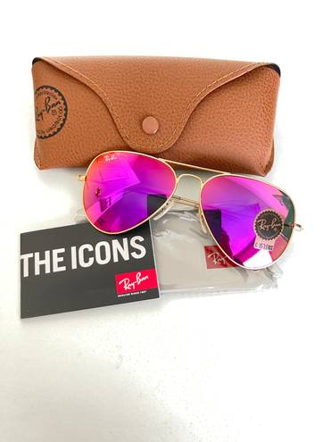 Ray-Ban  Pink Avaitor 112/4T Size 58mm Unisex 