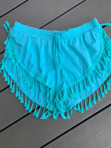 Victoria's Secret Victoria Secret Shorts Aquamarine Mint Green Tasseled Beach Womens S M