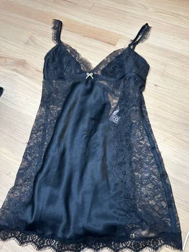 Victoria's Secret Victoria’s Secret black lace slip dress