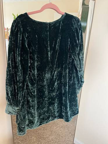 Loft Green Velvet Dress