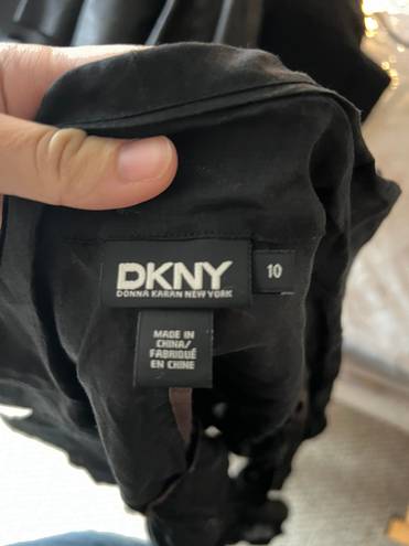 DKNY Black Essential Smocked Top 